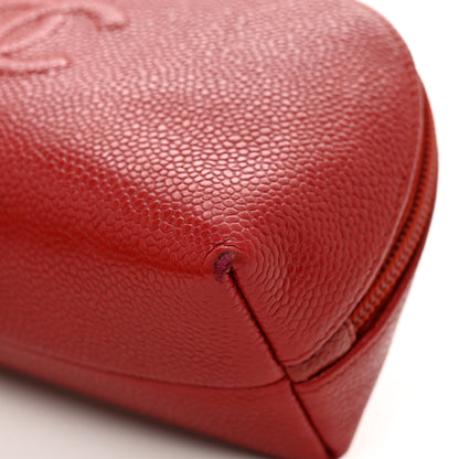 Chanel Caviar Timeless CC Cosmetic Pouch Red 8 of 9