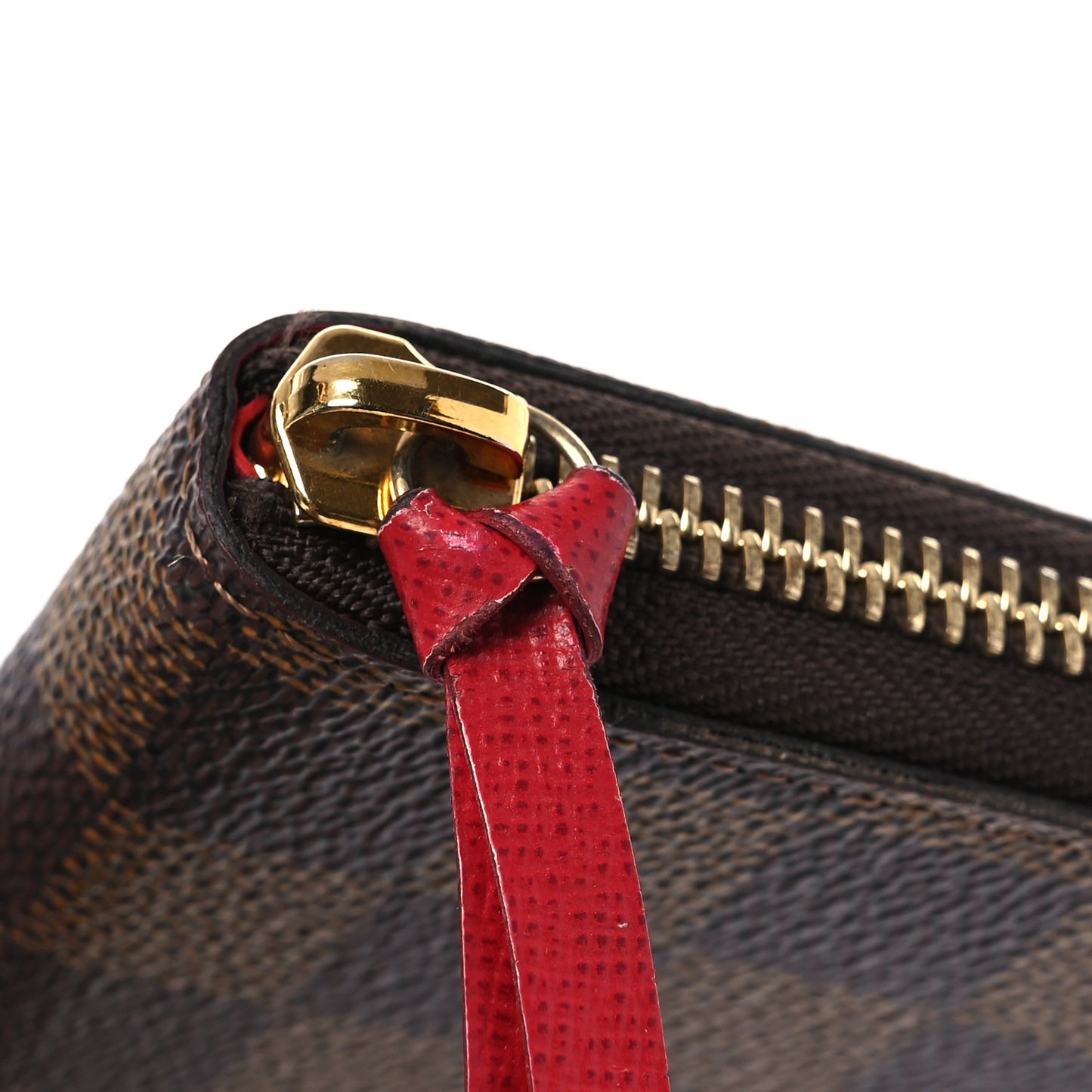 Damier Ebene Clemence Wallet Cherry