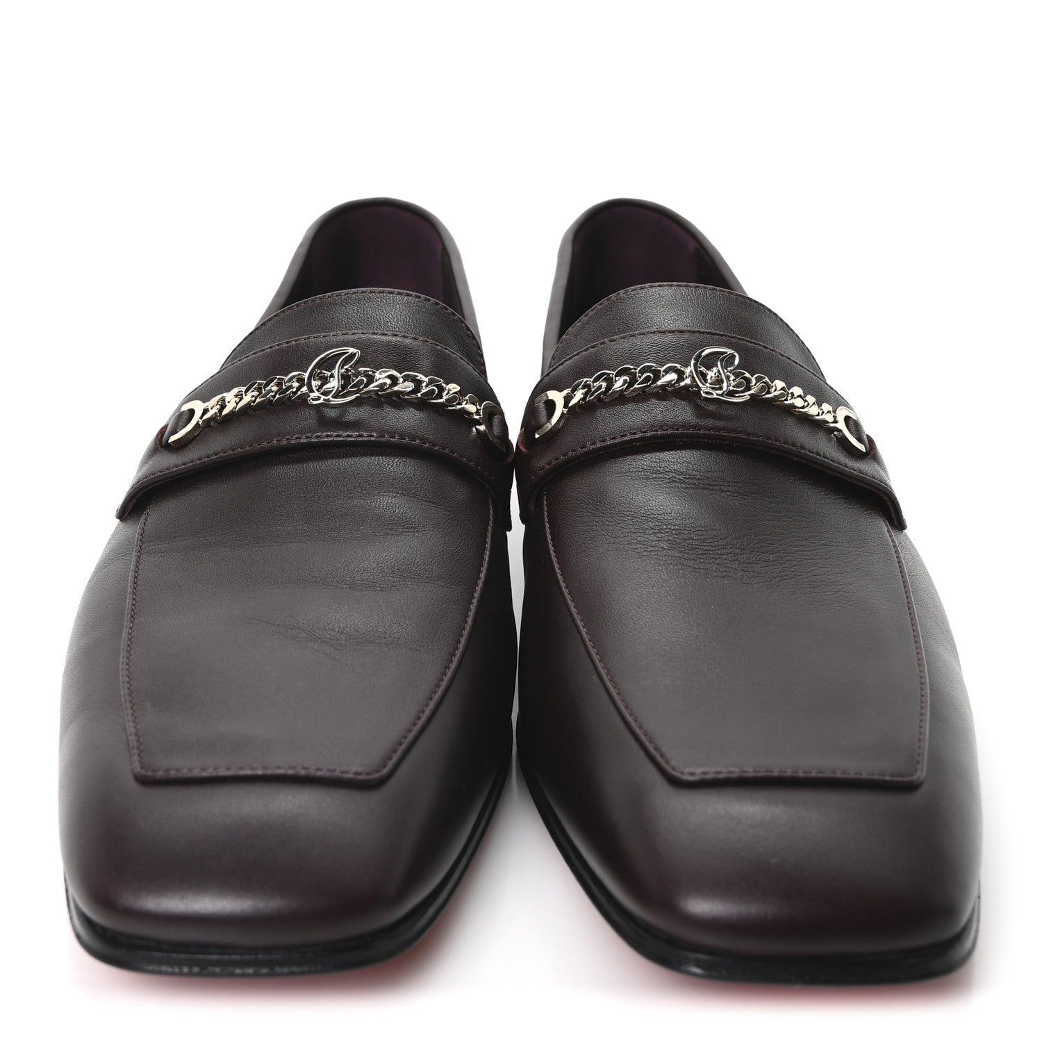 Christian Louboutin Calf Glove MJ Mock Womens Flat 39 Merlot 3 of 8
