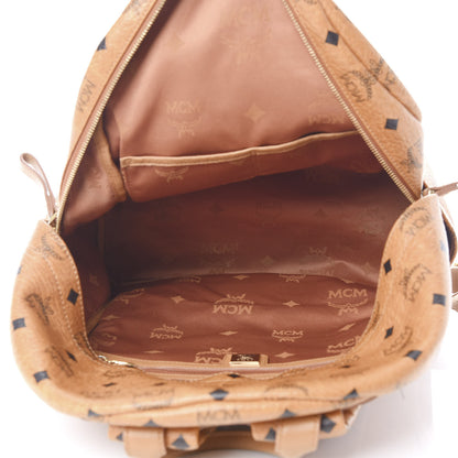 MCM Visetos Medium Sprinkle Stud Stark Backpack Cognac 4 of 8
