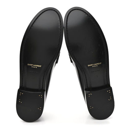 Saint Laurent Calfskin Mens Penny Loafers 44.5 Black 7 of 10
