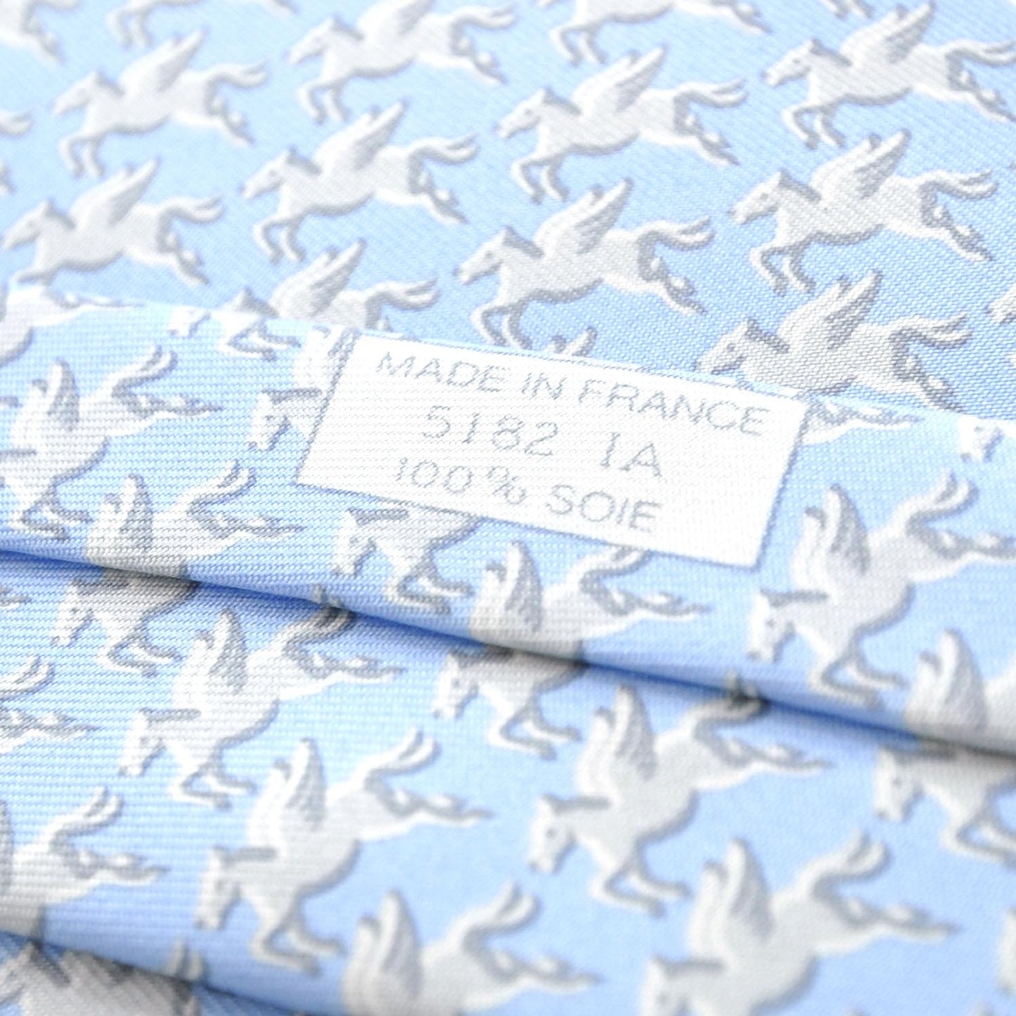 Mens Silk Pegasus Neck Tie Bleu