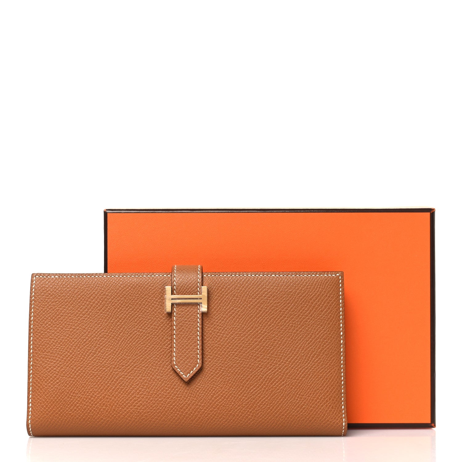 Hermes Epsom Bearn Gusset Wallet Gold 9 of 9