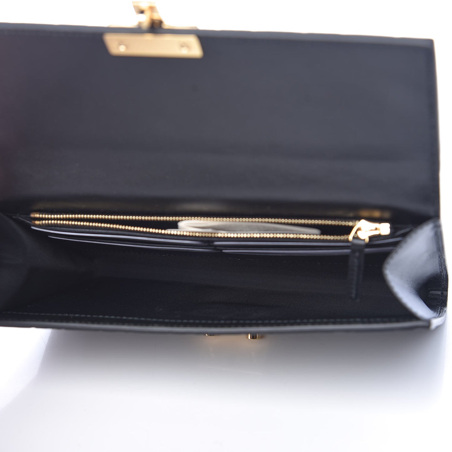 Guccissima Padlock Clutch Black