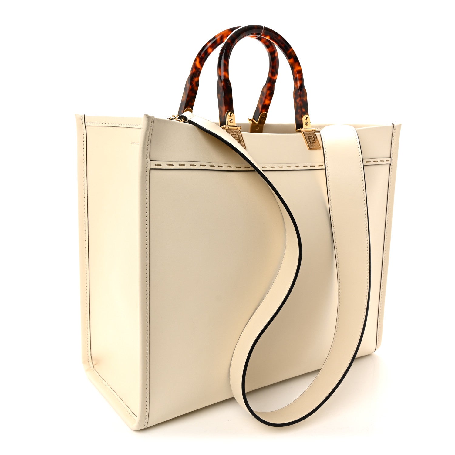 Fendi Vitello King Plexiglass Medium Fendi Sunshine Shopper Tote