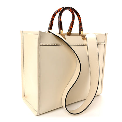 Fendi Vitello King Plexiglass Medium Fendi Sunshine Shopper Tote White Ice 3 of 10