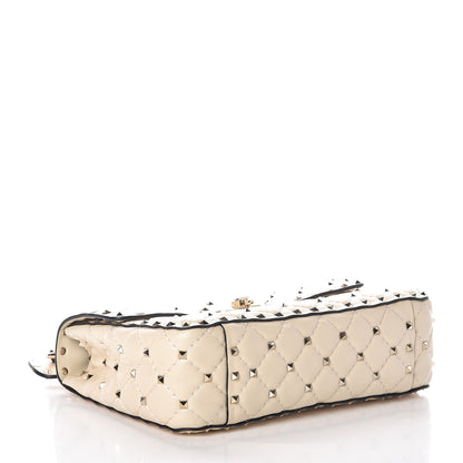 Valentino Garavani Nappa Medium Rockstud Spike Shoulder Bag Light Ivory 4 of 11