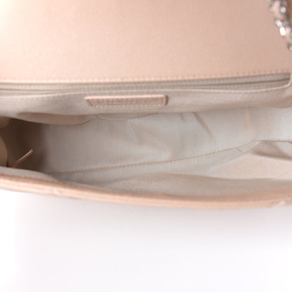 Chanel Caviar Macro Chevron Single Flap Beige 7 of 13