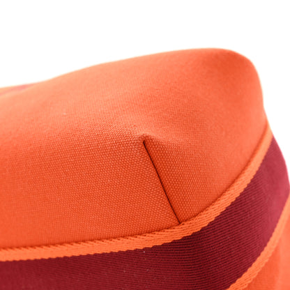 Hermes Canvas Small Bride-A-Brac Pouch Orange Burgundy 7 of 8