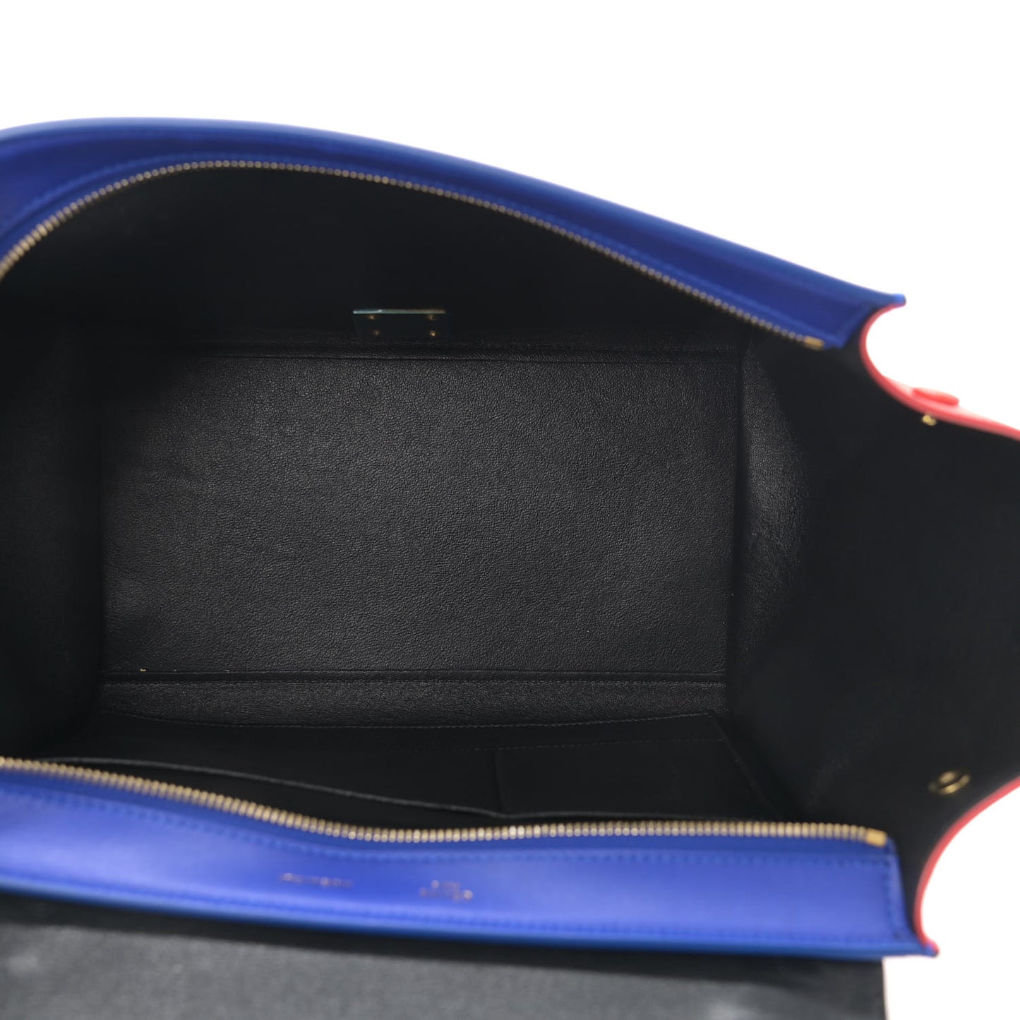 Smooth Calfskin Medium Tri-Color Trapeze Black