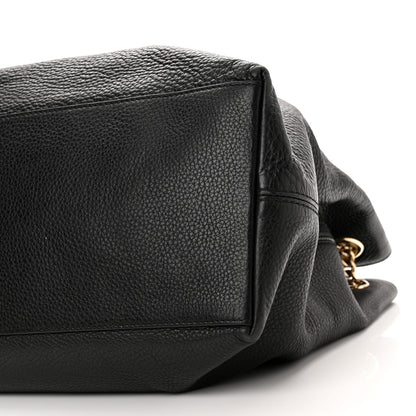 Gucci Pebbled Calfskin Large Soho Chain Shoulder Bag Black 10 of 11
