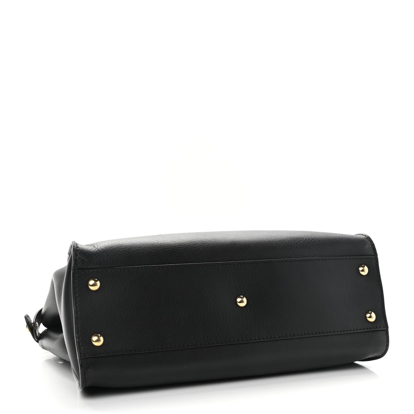 Vitello Seta Shiny Nappa Medium Peekaboo Iconic Satchel Black