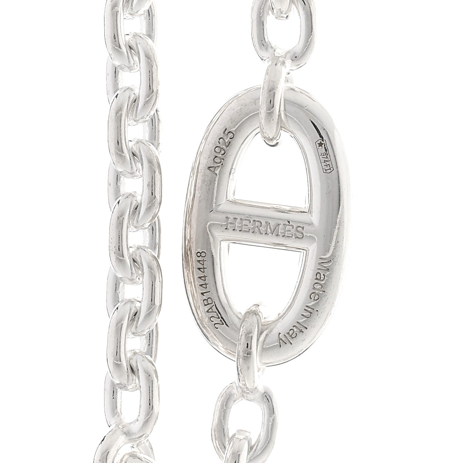 Hermes Sterling Silver Farandole Necklace 160 5 of 6