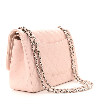 Chanel Caviar Quilted Jumbo Double Flap Light Pink 3 of 11