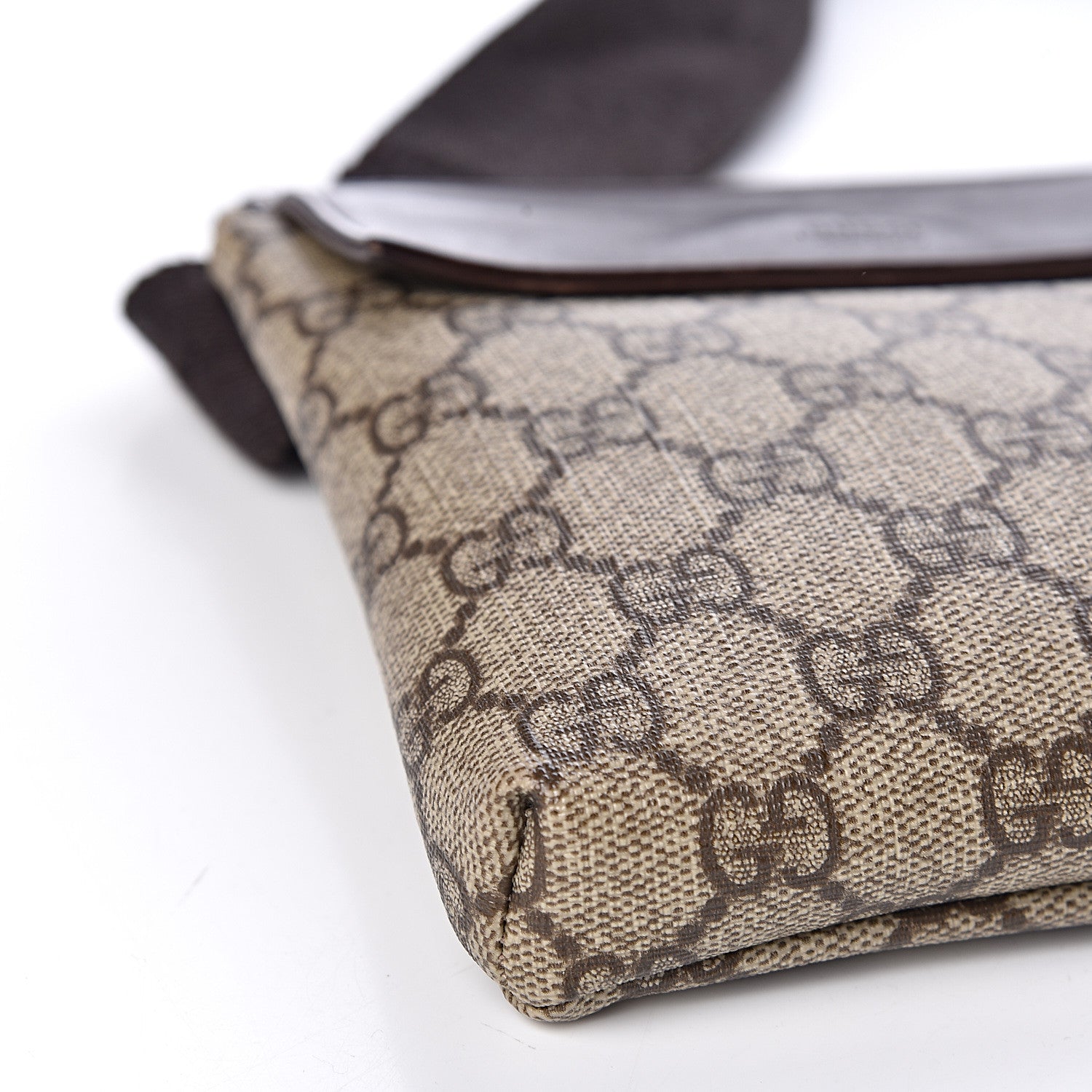 Gucci GG Plus Monogram Double Pocket Belt Bag Dark Brown 11 of 12
