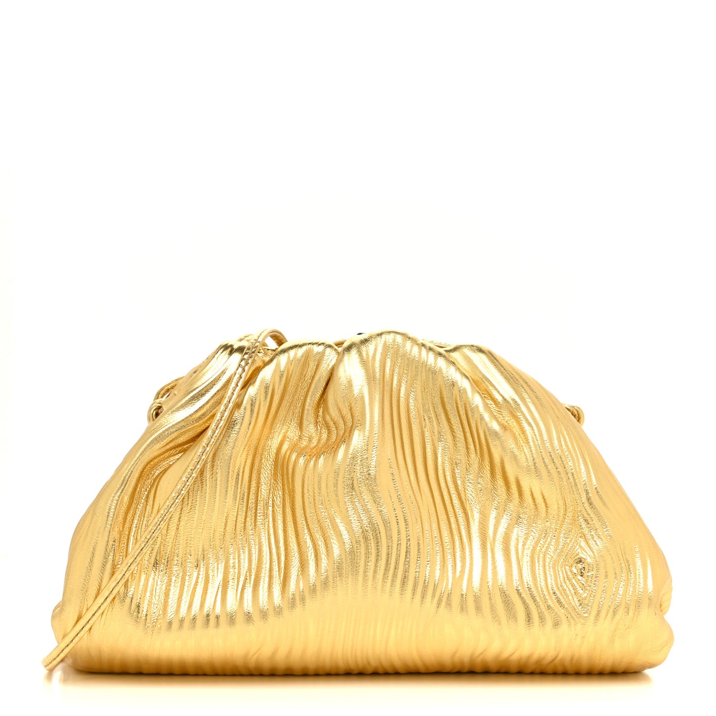 Metallic Bark Calfskin The Mini Pouch Gold