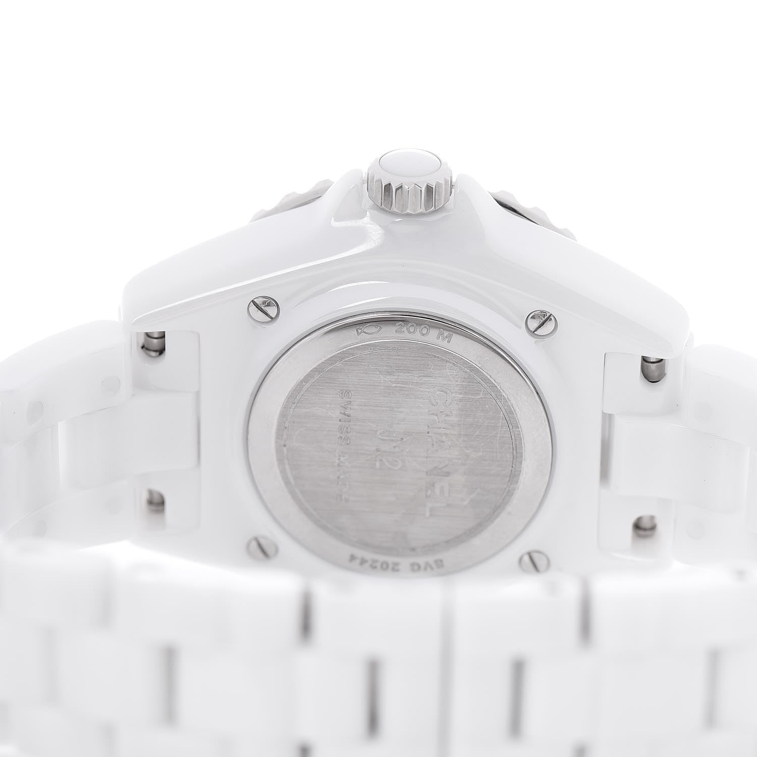 Chanel Stainless Steel Ceramic 33mm J12 Phantom Quartz Watch White 5 of 6