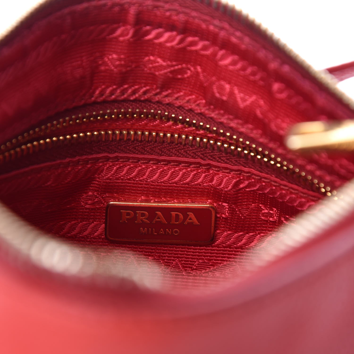 Prada Vitello Daino Pochette Bag Fuoco 8 of 11