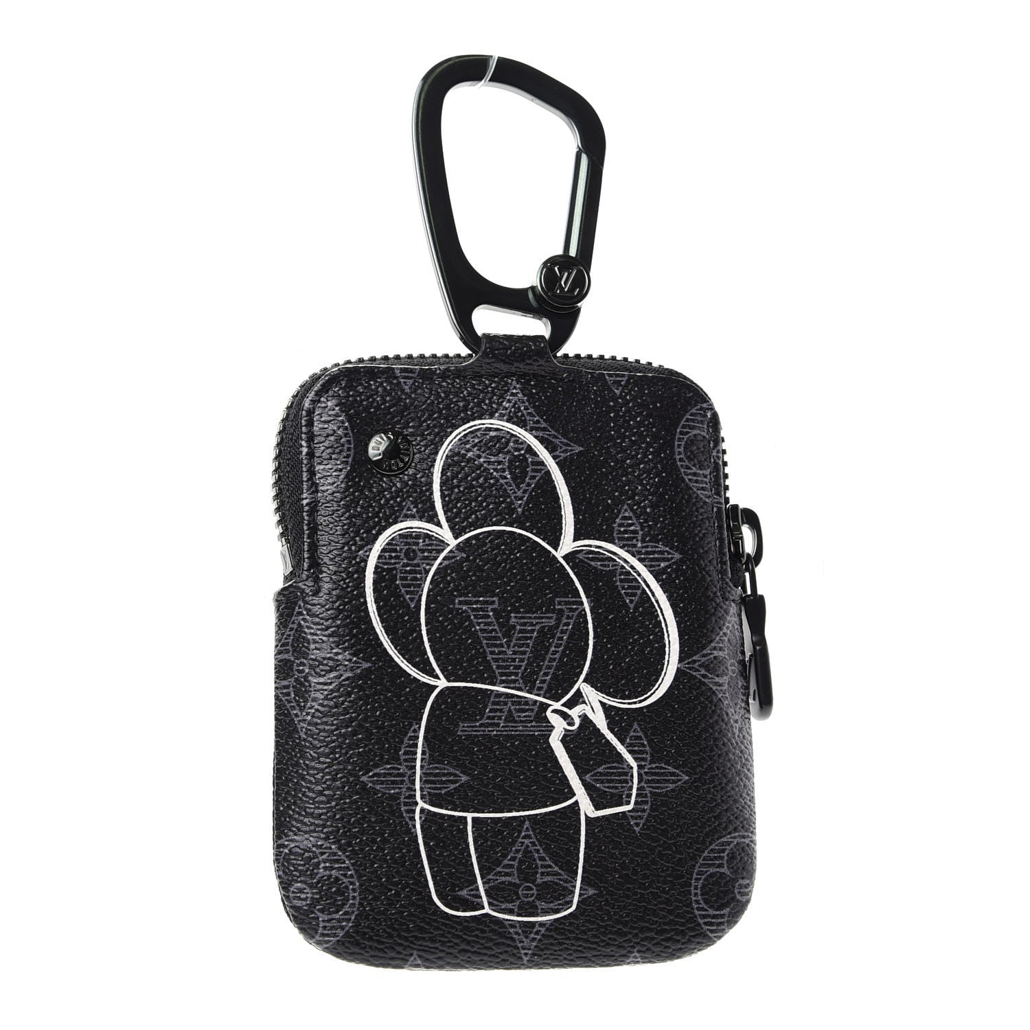 Louis Vuitton Monogram Eclipse Vivienne Zipper Key Ring 4 of 7