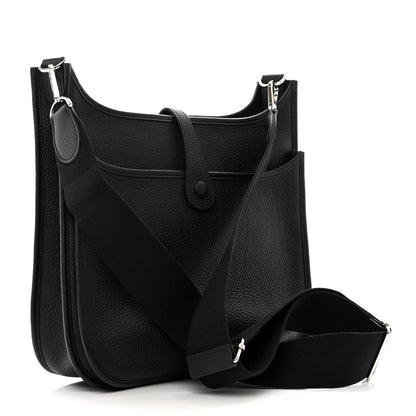 Hermes Taurillon Clemence Evelyne III PM Black 3 of 9