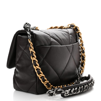 Chanel Lambskin Quilted Medium Chanel 19 Flap Dark Brown 3 of 11