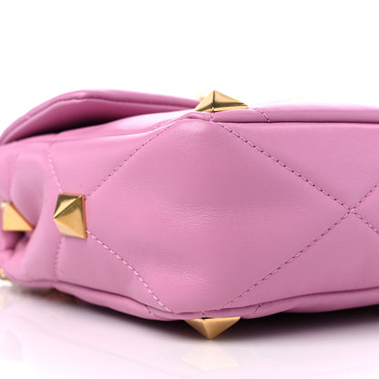 Valentino Garavani Nappa Large Roman Stud Shoulder Bag Giacinto 7 of 8