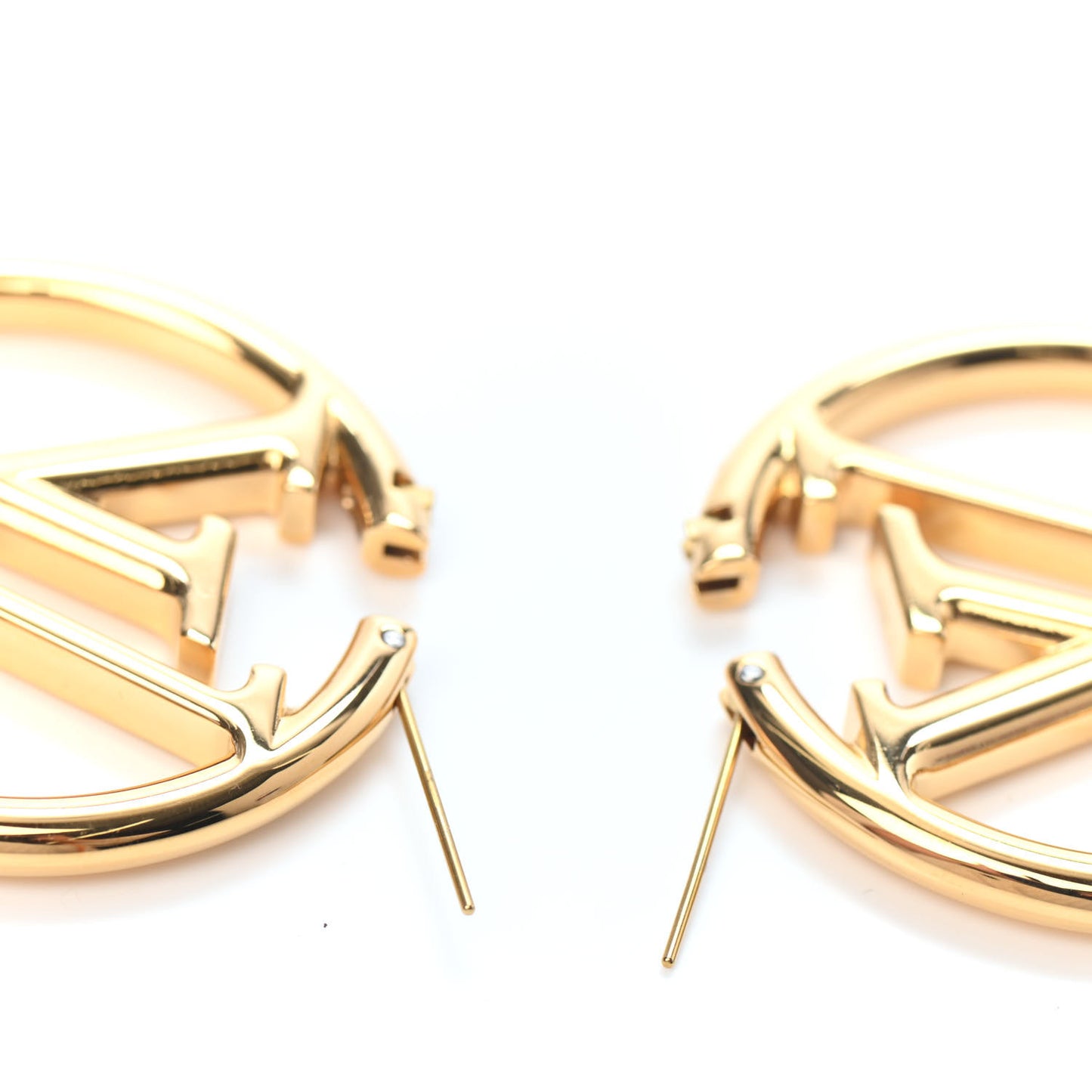 Metal Louise Hoop Earrings Gold