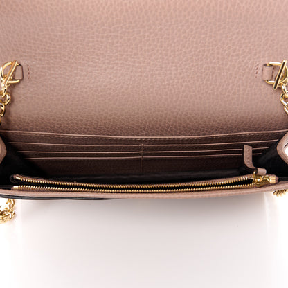 Gucci Calfskin Mini GG Marmont Chain Wallet Porcelain Rose 5 of 11