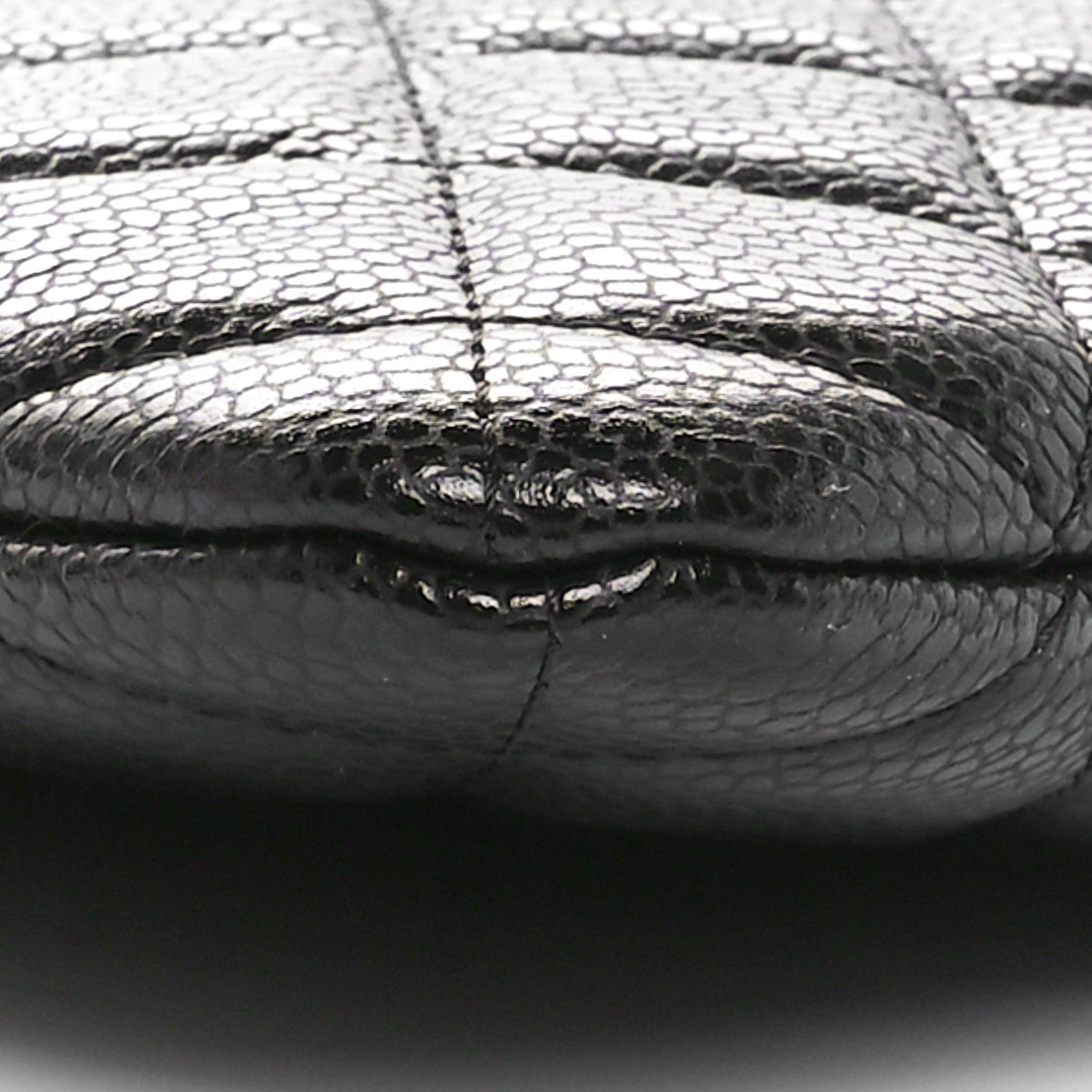 Chanel Caviar Quilted Large Cosmetic Case Black 9 of 11
