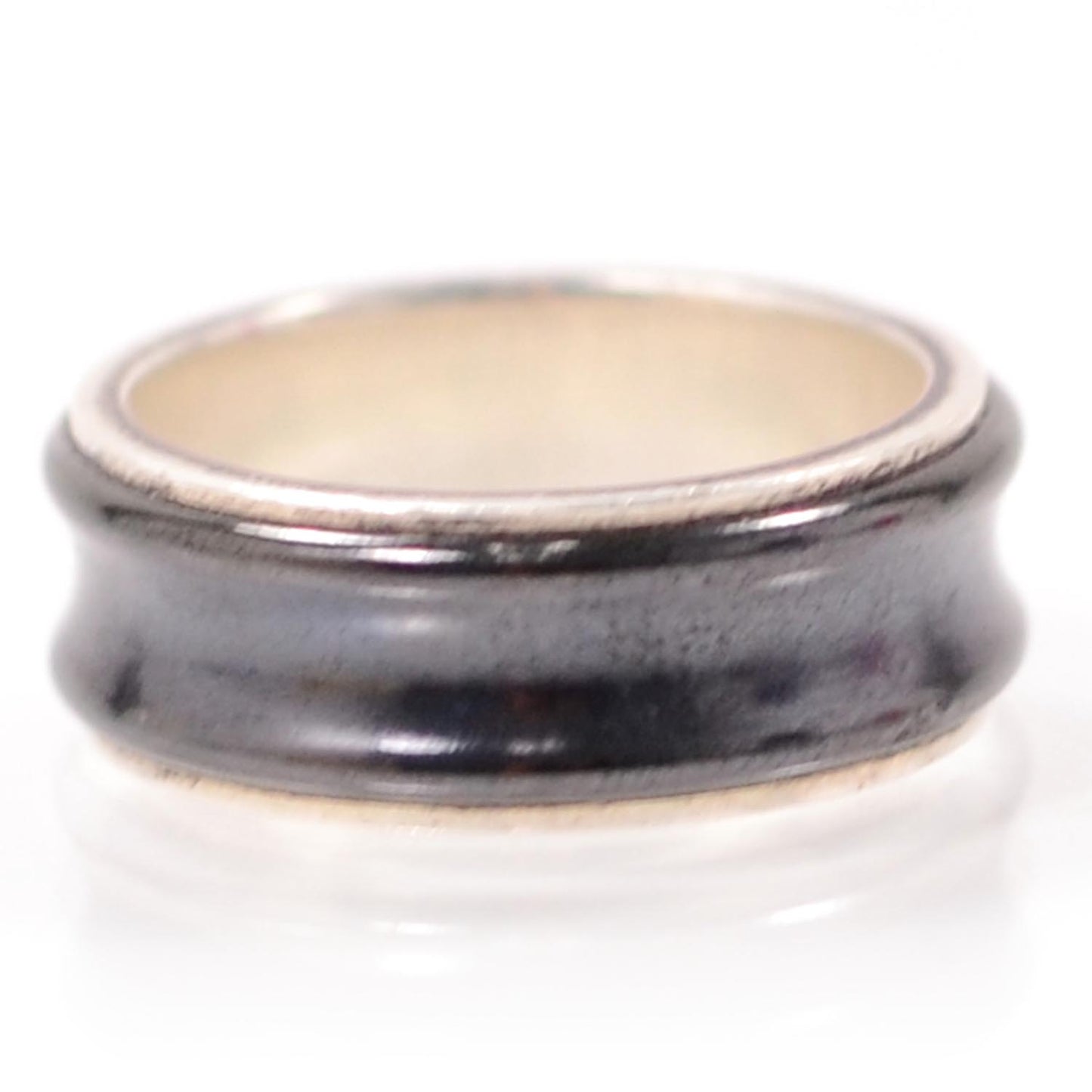 Sterling Silver Titanium 1837 Ring 10 Black