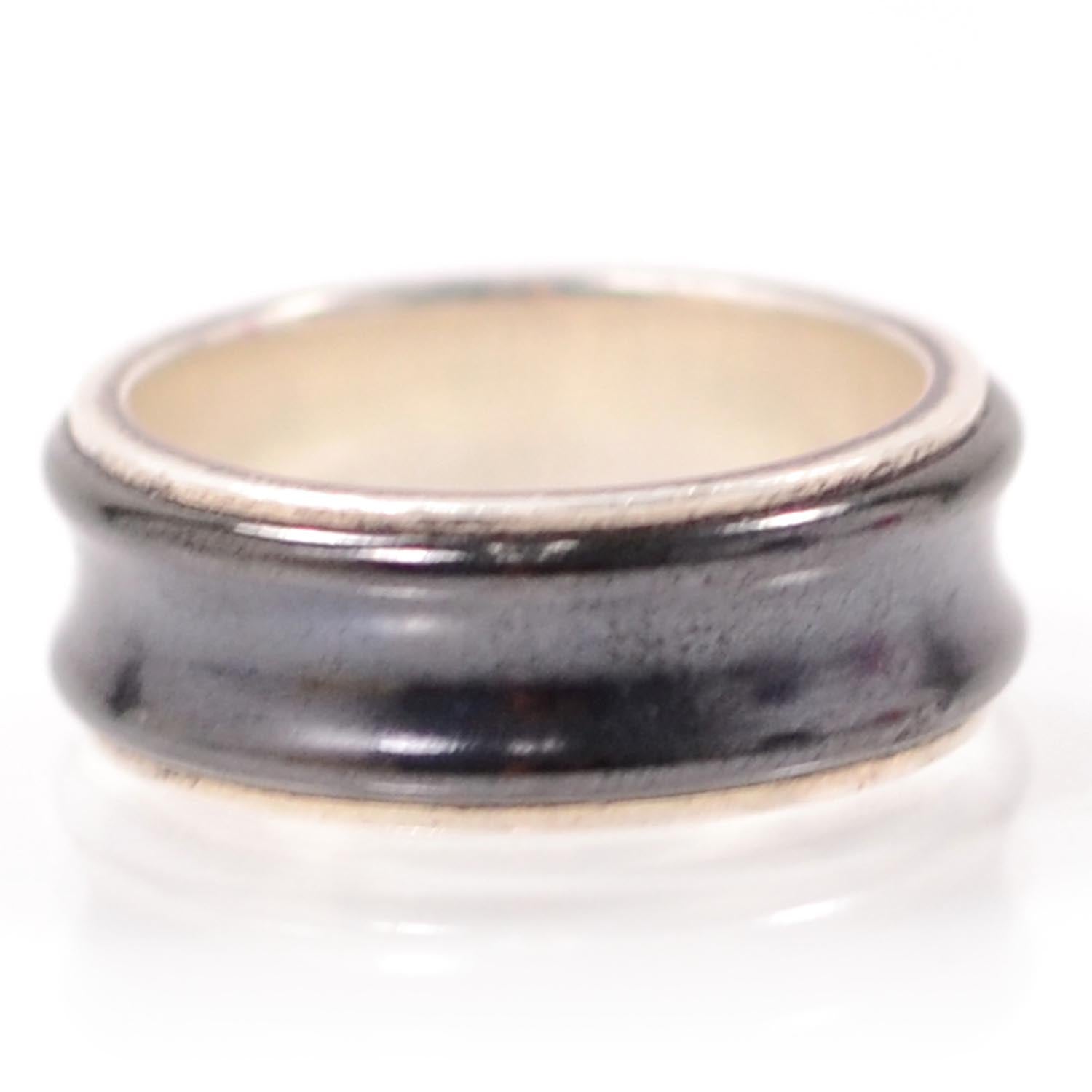 Tiffany Sterling Silver Titanium 1837 Ring 10 Black 3 of 5
