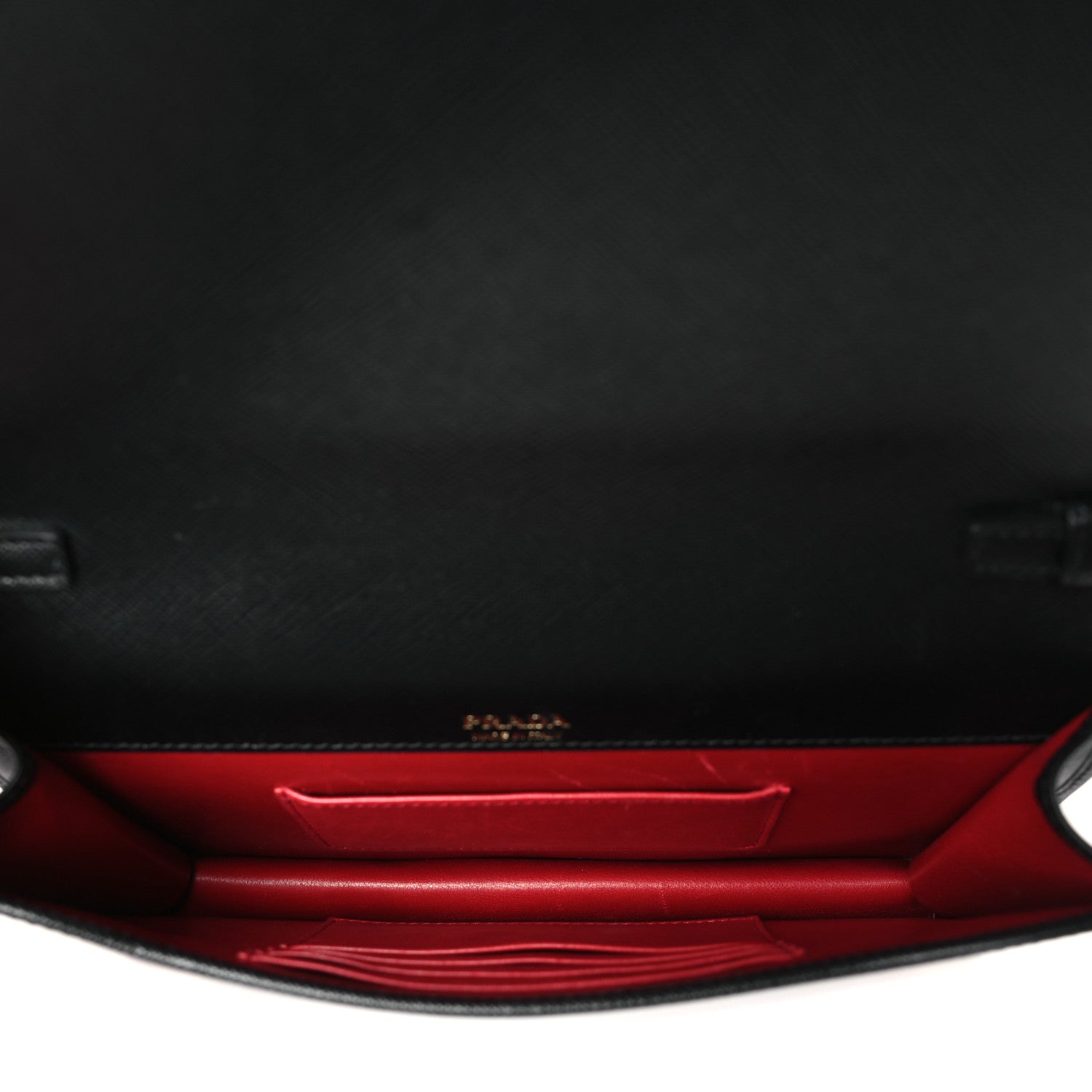 Prada Saffiano Lux Mini Crossbody Bag Black 6 of 12