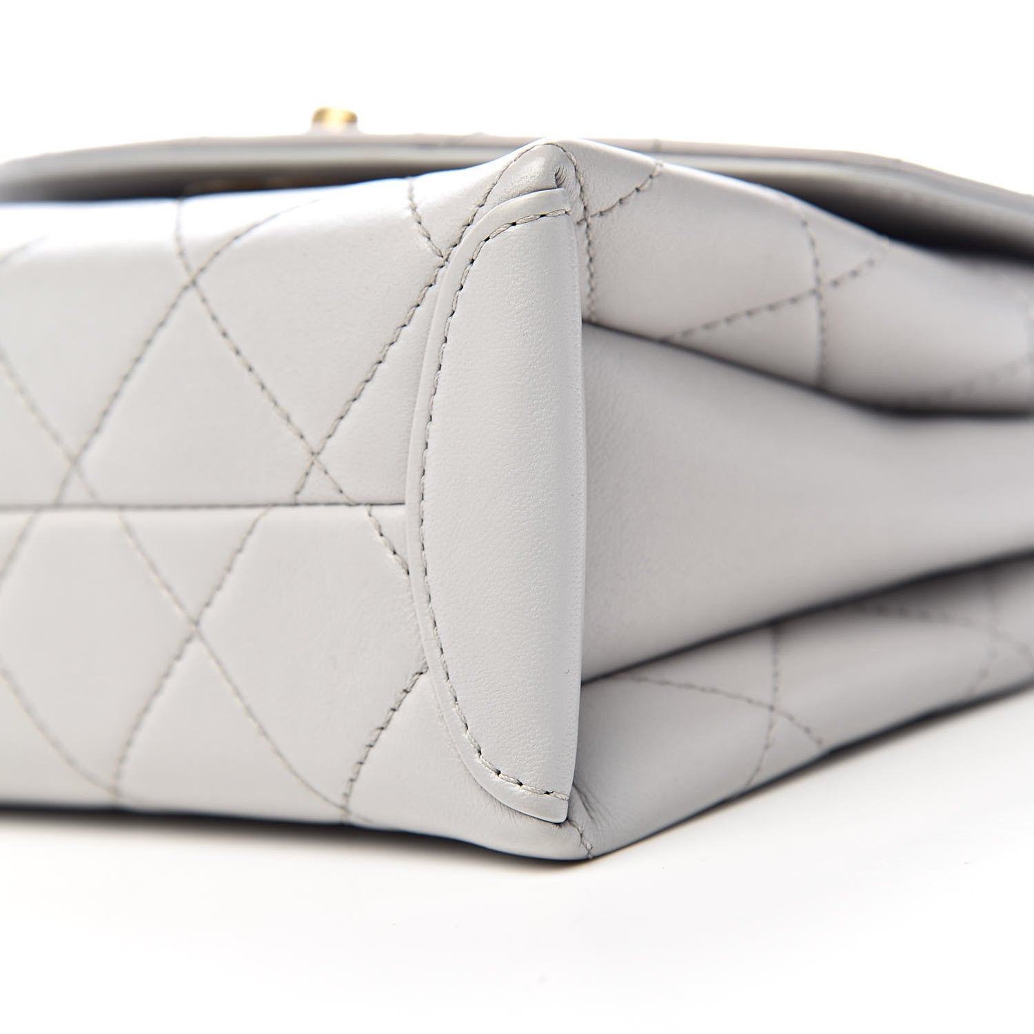 Chanel Lambskin Quilted Small Trendy Spirit Top Handle Bag Light Grey 9 of 11