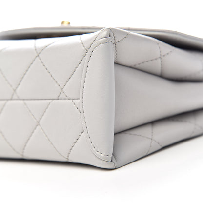 Chanel Lambskin Quilted Small Trendy Spirit Top Handle Bag Light Grey 9 of 11