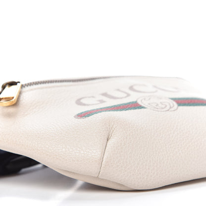 Gucci Grained Calfskin Small Logo Belt Bag White 6 of 10