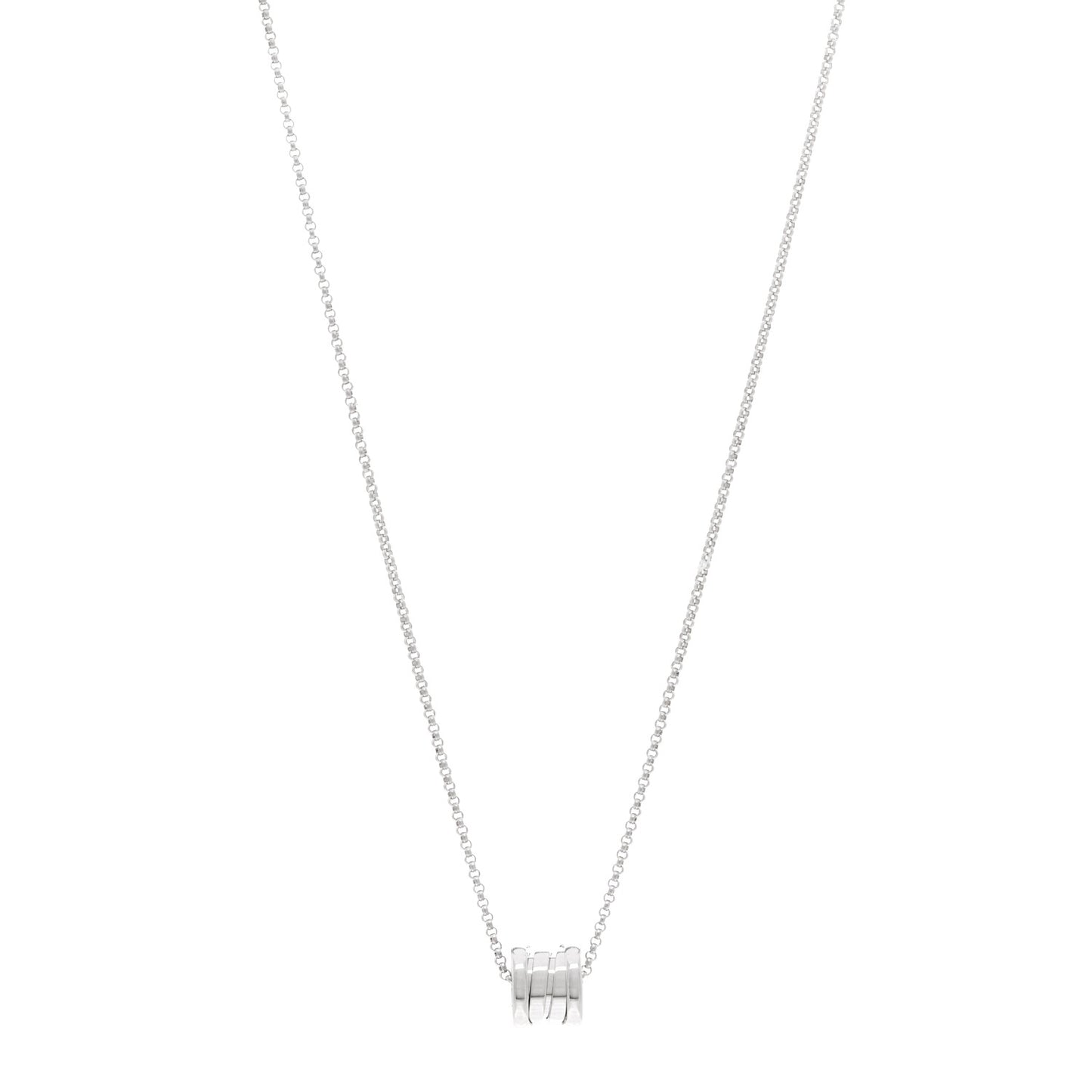 18K White Gold Mini B.Zero1 Pendant Necklace