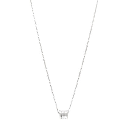 Bulgari 18K White Gold Mini B.Zero1 Pendant Necklace 1 of 5