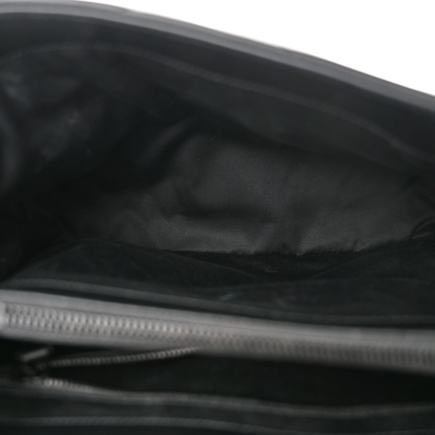 Calfskin Y Quilted Monogram Monochrome Medium Loulou Chain Satchel Black