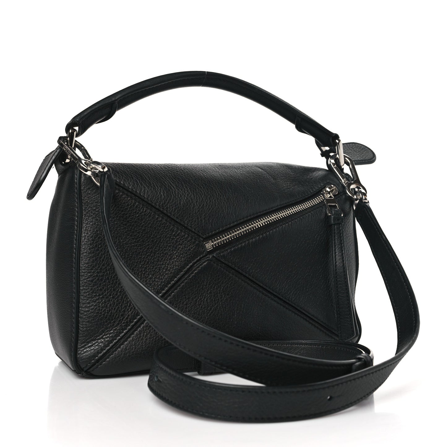 Calfskin Small Puzzle Bag Black