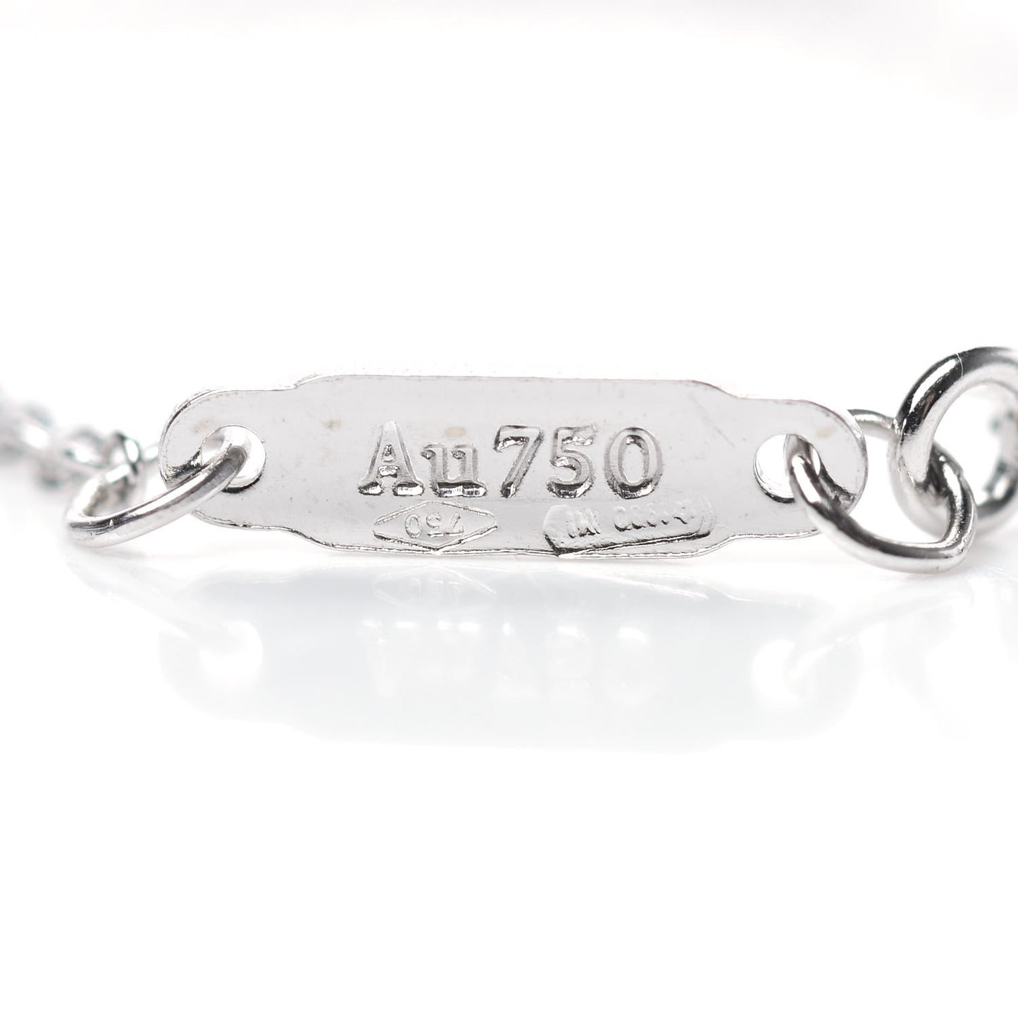 18K White Gold Diamond Small Ampersand Pendant Necklace