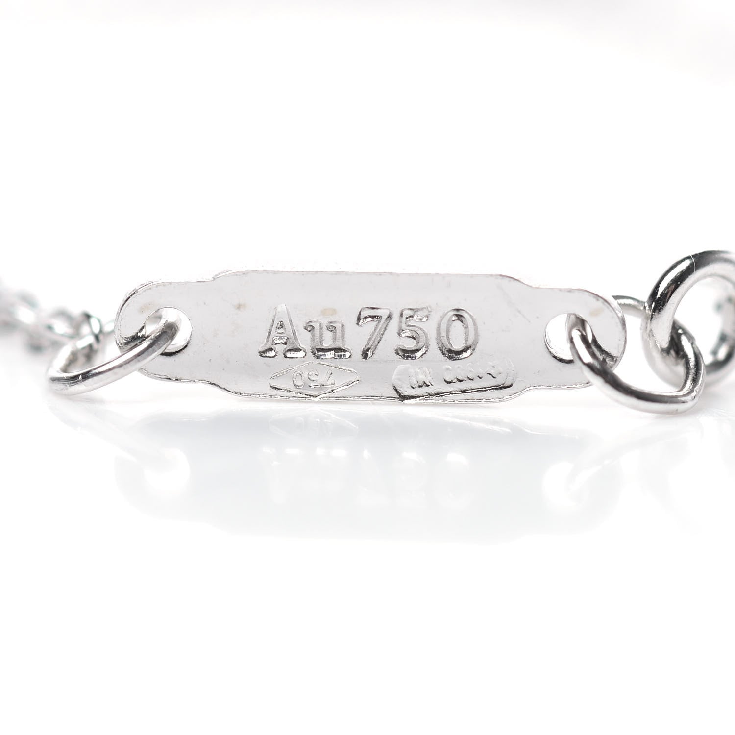 Tiffany 18K White Gold Diamond Small Ampersand Pendant Necklace 6 of 7