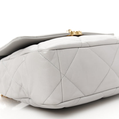 Chanel Goatskin Quilted Large Chanel 19 Flap Grey 9 of 11
