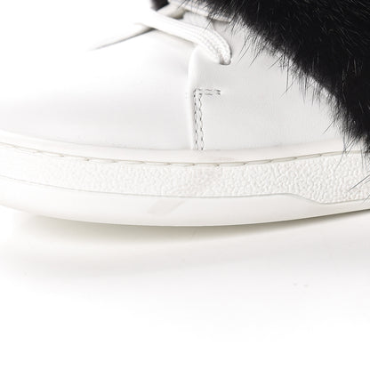 Louis Vuitton Calfskin Mink Fur Frontrow Sneakers 39 White 13 of 14