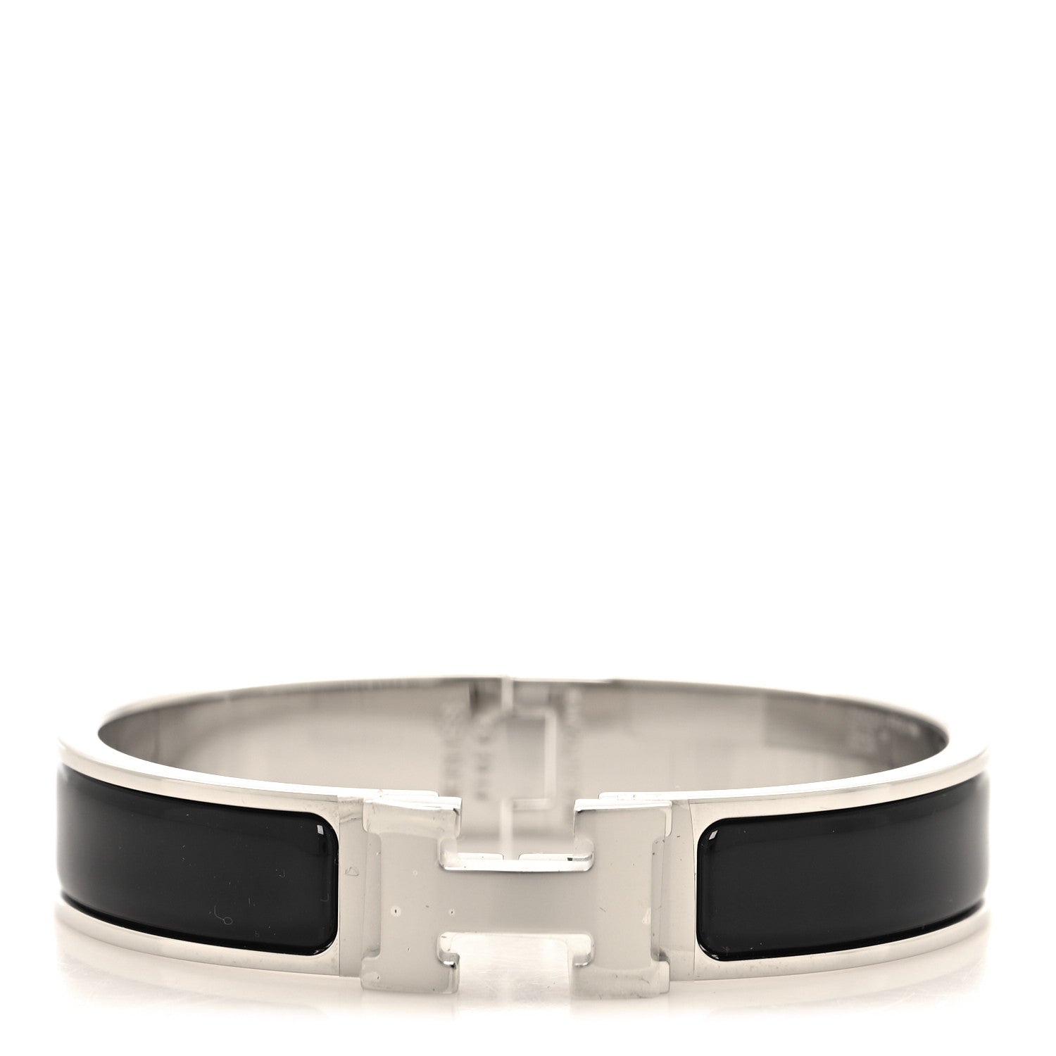 Hermes Enamel Narrow Clic Clac H Bracelet PM Black 1 of 5