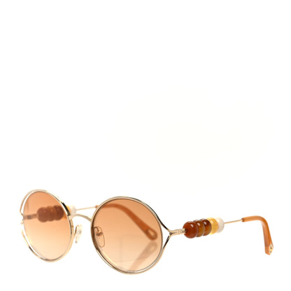 Chloe Round Sunglasses CE167S Gold 1 of 6