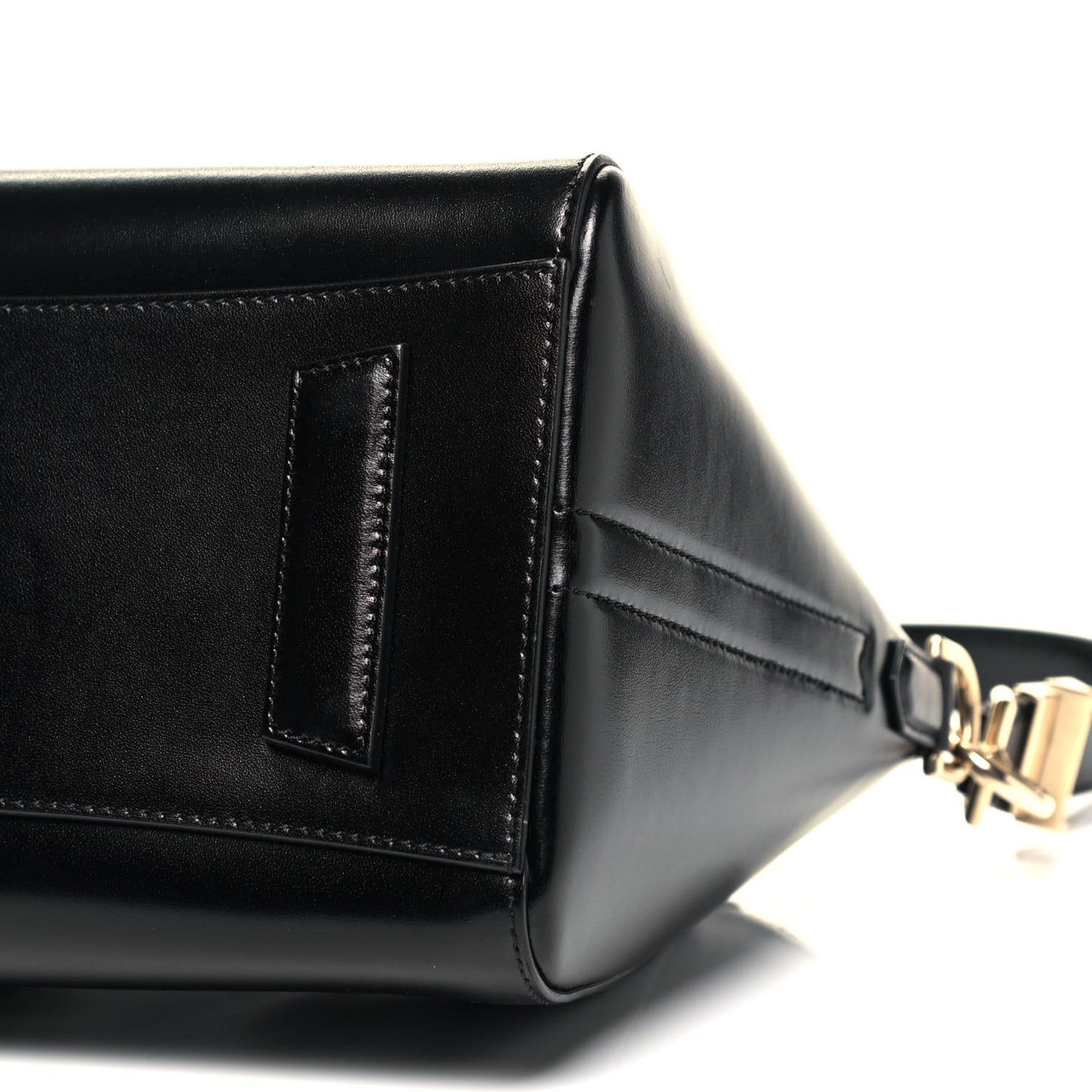 Shiny Lord Calfskin Small Antigona Black