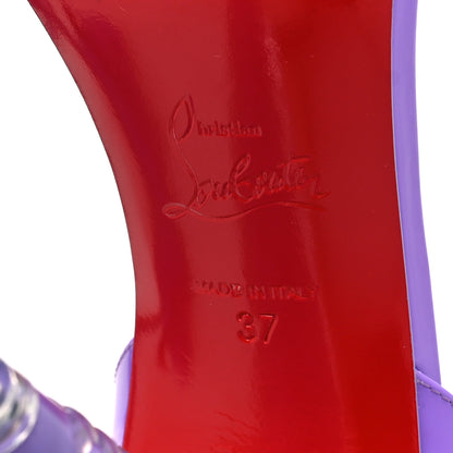 Christian Louboutin Patent Glossy Lipgloss Queen 100 Sandals 37 Ole 6 of 8