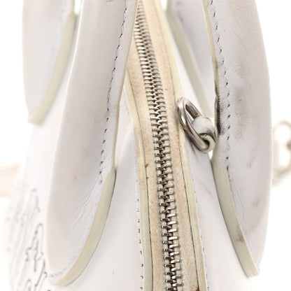 Balenciaga Calfskin Gothic Logo XXS Ville Top Handle Bag White 12 of 13