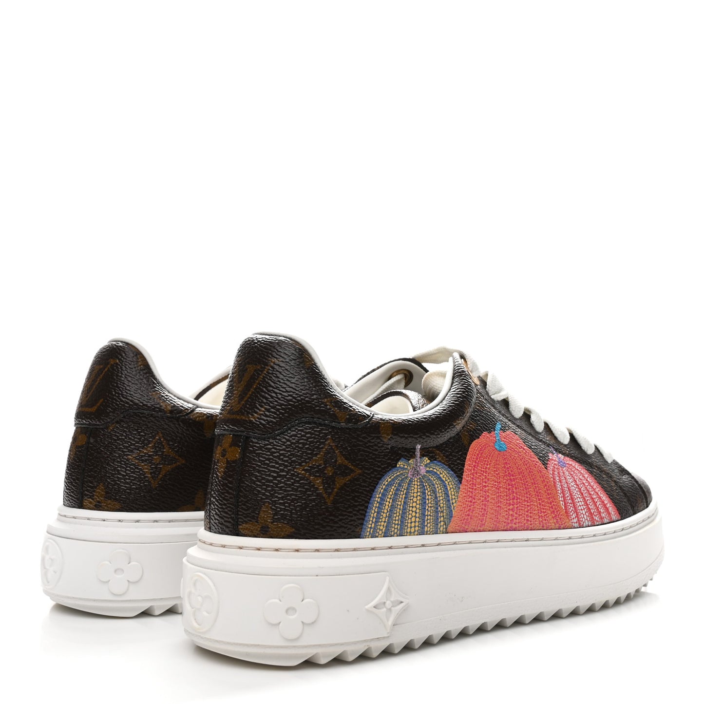 LV X YK Monogram Pumpkin Time Out Sneakers 37