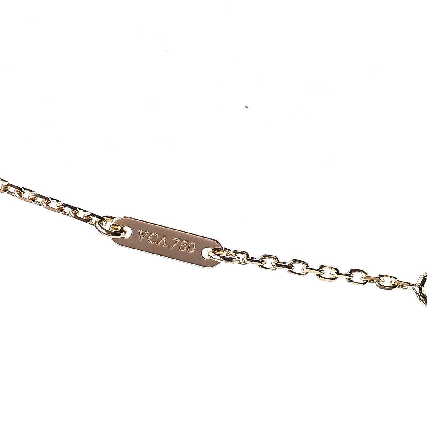 18K Yellow Gold Mother of Pearl Sweet Alhambra Pendant Necklace